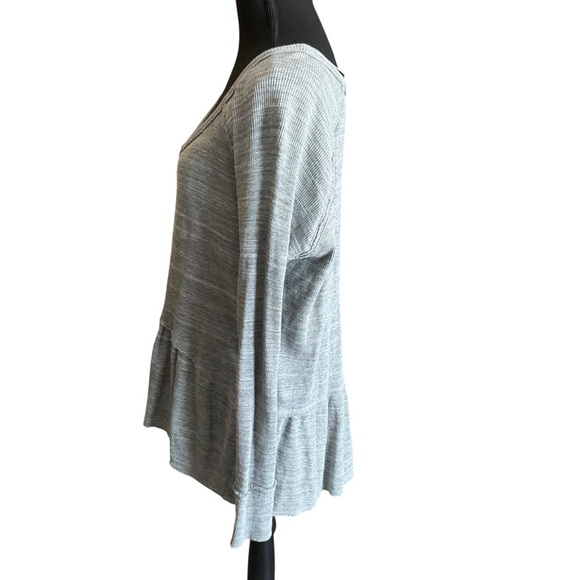 We The Free by Free People Gray Peplum Thermal Top Size XS - Picture 4 of 10